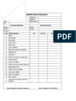 Updated Checklist of Tractor