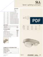 Sylvania SLL Street Lighting Luminaire Spec Sheet 5-80