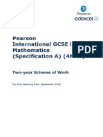 IGCSE Mathematics A SoW