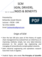 SCM - Origin Drivers Challenges Benefits - Value Chain