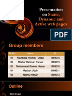 Presentation On: Static, Dynamic and Active Web Pages