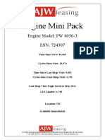 E Ngine Mini Pack: Engine Model: PW 4056-3 ESN: 724307