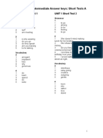 Solutions2e Short Tests Answer Key A