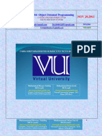Object Oriented Programming - CS304 Fall 2011 Mid Term Paper PDF