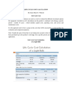 Life Cycle Cost Calculation