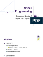 CS241 System Programming: Discussion Section 7 March 13 - March 16