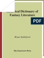 Historical Dictionary of Fantasy Literature PDF