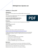 Hitec HSR-8498HB Digital Servo Operation and Interface: Revision 0.5 Updated 24 January 2007