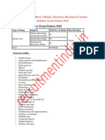 NMDC Junior Officer (Mining, Electrical, Mechanical) Trainee Syllabus, Exam Pattern 2018