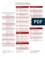 Javascript Object Methods Cheat Sheet: by Via