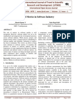 Novel Metrics in Software Industry