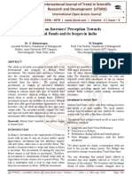 A Study On Investors' Perception Towards Mutual Funds and Its Scopes in India