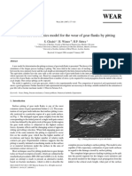 A Fracture Mechanics Model For The Wear of Gear Flanks by Pitting