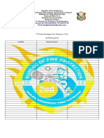 2 Ibaan Barangay Fire Olympics 2018 Attendance Name Barangay Signature