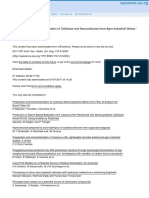 Preparation and Characterization of Cellulose and Nanocellulose From Agro-Industrial Waste - Cassava Peel