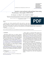 Biodegradation of Automotive Waste Polyester Polyurethane Foam Using Pseudomonas Chlororaphis ATCC55729