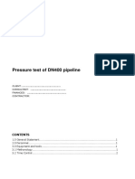 Revised MS Pressure Test of Dn400 Pipelie