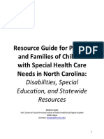 Resource Guide For Parents and Families of Children With Special Health Care Needs in North Carolina