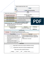 English Lesson Plan Year 1 Cefr