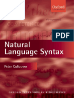 Culicover - Natural Language Syntax PDF