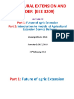 Week 3 - Models of Agricultural Extension Delivery