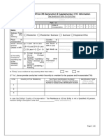 FATCA-CRS Declaration & Supplementary KYC Information: Declaration Form For Entities