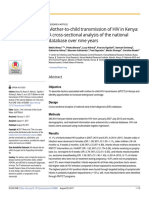 Mother-To-Child Transmission of HIV in Kenya: A Cross-Sectional Analysis of The National Database Over Nine Years