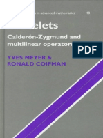 (Yves Meyer, Ronald Coifman) Wavelets Calderón-Z