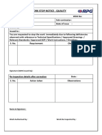 Work Stop Notice - Quality: Signature (SWN Issued By)