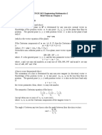 ENGR 2422 Engineering Mathematics 2 Brief Notes On Chapter 1 1.1 Lines and Planes