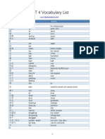 YCT 4 Vocabulary List