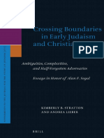 STRATTON Kimberly B and LIEBER Andrea Eds 2016 Crossing Boundaries in Early Judaism and Christianity Essays in Honor