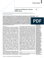 Research Criteria For The Diagnosis of Alzheimer's Disease: Revising The NINCDS-ADRDA Criteria