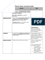 Theme Mini Essay Scoring Guide