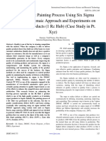 Reduce Reject Painting Process Using Six Sigma Method With Dmaic Approach and Experiments On Brake Disc Products (1 RC Hub) (Case Study in Pt. Xyz)