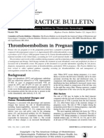 Acog Practice Bulletin: Thromboembolism in Pregnancy