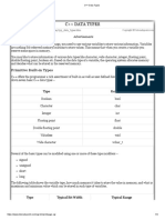 C++ Data Types PDF