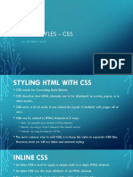 HTML Styles - CSS: Ms. Kristeen P. Ong