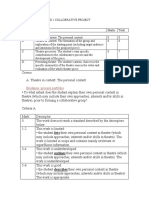 Collaborative Project Rubric 