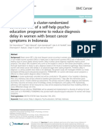 A Protocol For A Cluster Randomized Controlled Trial of A Self Help Psycho Education Programme To Reduce Diagnosis Delay in Women With Breast Cancer Symptoms in Indonesia