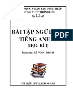 Bai Tap Ngu Phap Tieng Anh 10 HK I - Nang Cao - GV Le Ngoc Thach