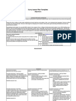 Curry Lesson Plan Template: Objectives