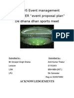 Event Proposal Plan