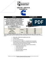 2250 kVA Cummins Diesel Generator Set - Non EPA - 50Hz TP-C2250-T1-50 PDF