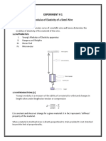 Modulus of Elasticity of A Steel Wire: Experiment # 1