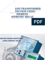 Motor and Transformer Feeder Protection Using Siperotec Relay