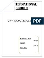 JM International School: C++ Practical File