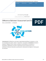 Difference Between Assessment and Evaluation