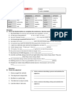 Adjectives Worksheet I