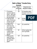 "A Long Walk To Water" Double Entry Journal: Quotes From The Text Page # / Paragraph # Responses (W/ Response Codes)